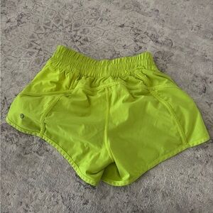 Lululemon shorts size 6 lime green longer length